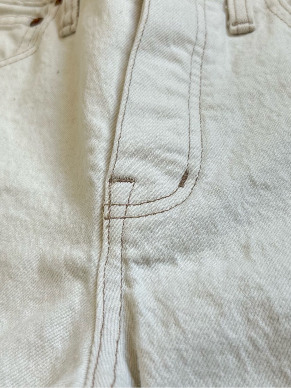 Madewell Cream Denim Jeans - Picture 9 of 12